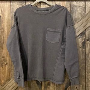 Wild Fable Grey Waffle Knit Long‎ Sleeve Top Medium